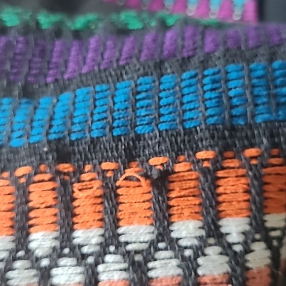 MULTICOLOR Black Multicolor V-Neck Textured Sleeveless Vest Pockets - Large - Picture 8 of 10